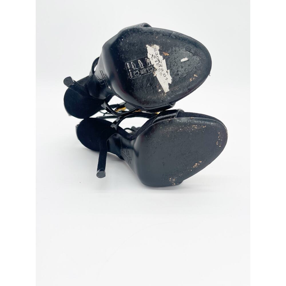Giuseppe Zanotti Rare Cruel Summer Coline Black Gold Wing Stiletto Sandals IT 36 - Picture 11 of 12